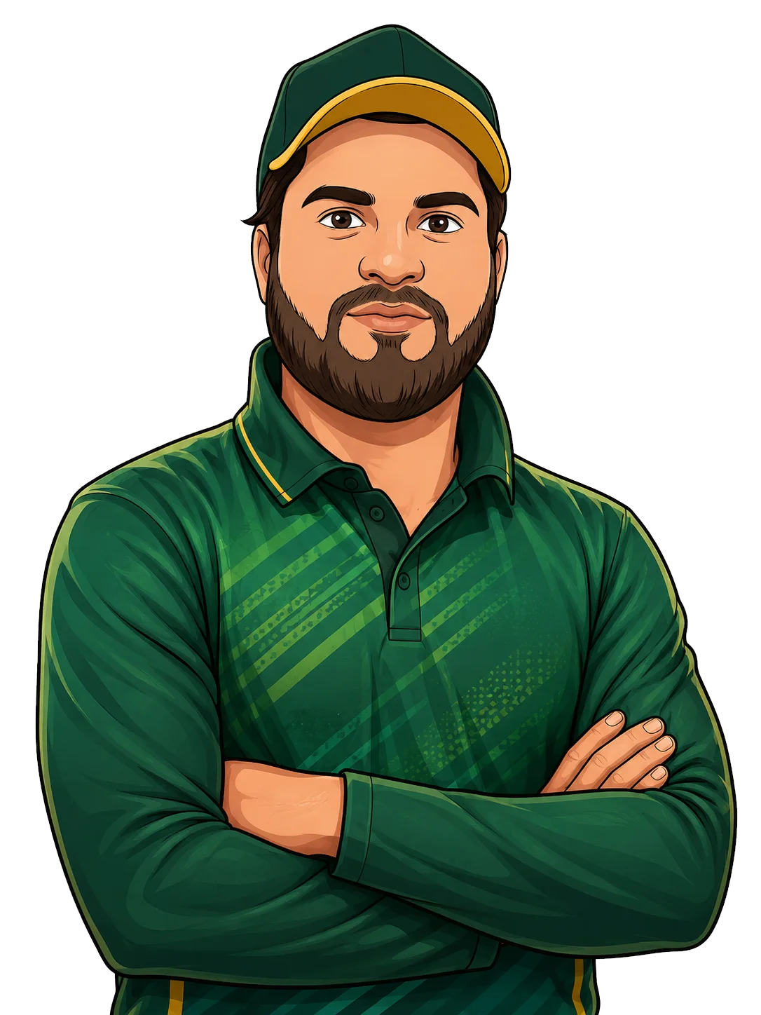 Cricket batter illustration