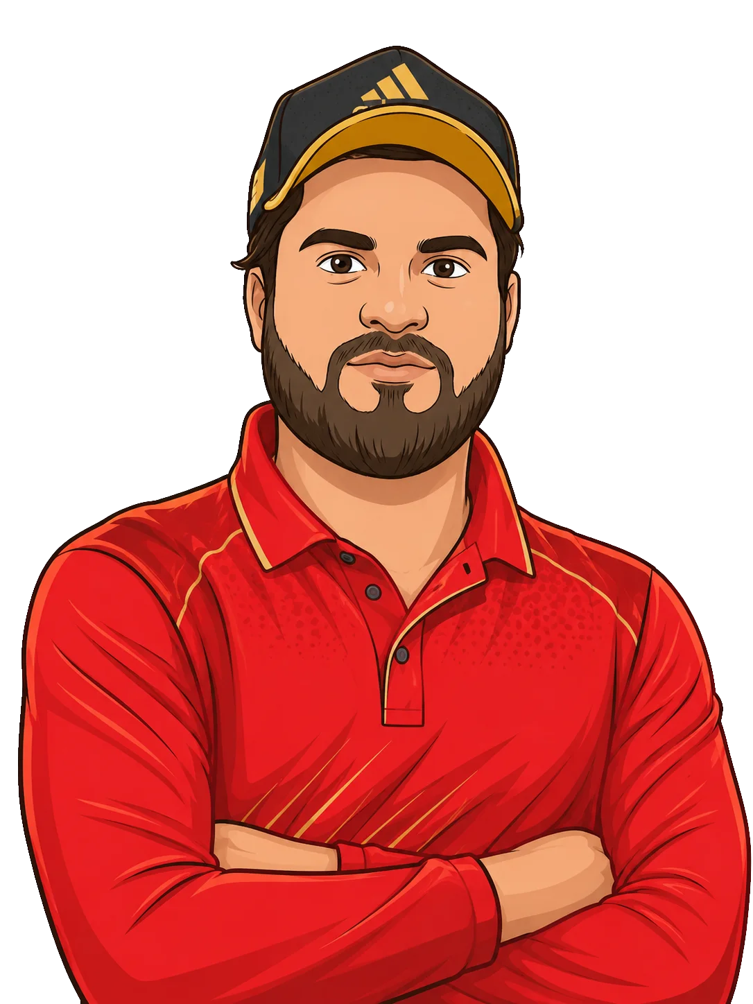 Cricket bowler illustration